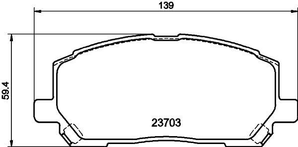 Stabdžių trinkelių rinkinys, diskinis stabdys MINTEX MDB2211