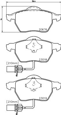 Комплект гальмівних накладок, дискове гальмо MINTEX MDB2231