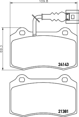Brake Pad Set, disc brake MINTEX MDB2271