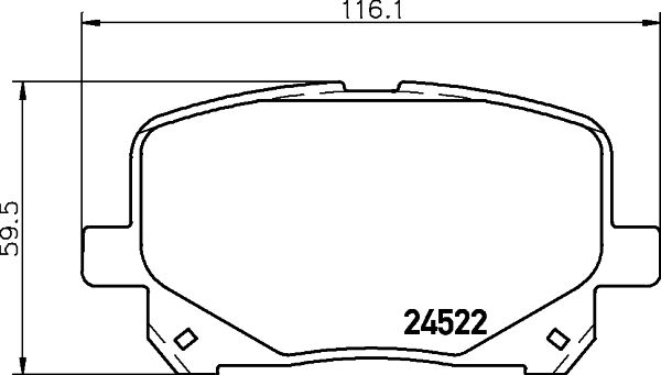 Brake Pad Set, disc brake MINTEX MDB2344