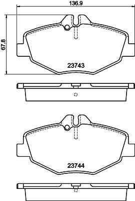 Brake Pad Set, disc brake MINTEX MDB2539