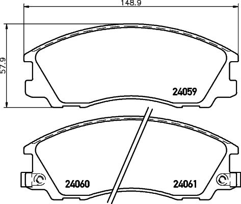 Brake Pad Set, disc brake MINTEX MDB2605