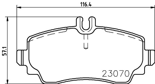 Stabdžių trinkelių rinkinys, diskinis stabdys MINTEX MDB2643