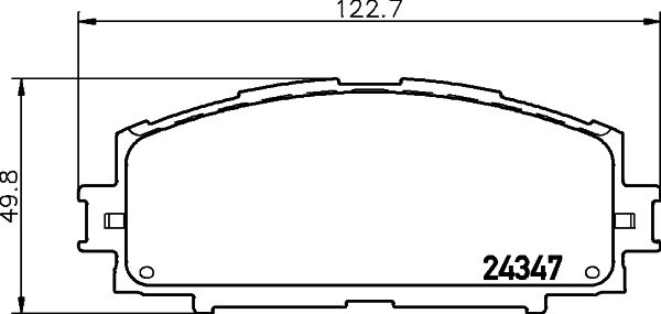 Stabdžių trinkelių rinkinys, diskinis stabdys MINTEX MDB2776