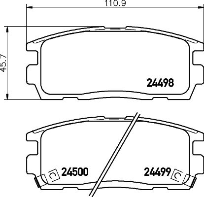 Brake Pad Set, disc brake MINTEX MDB2864