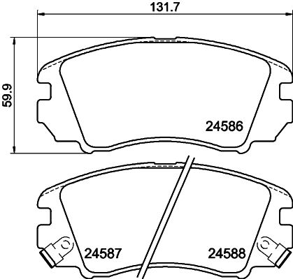 Brake Pad Set, disc brake MINTEX MDB2919