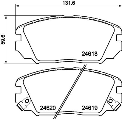 Комплект гальмівних накладок, дискове гальмо MINTEX MDB2920