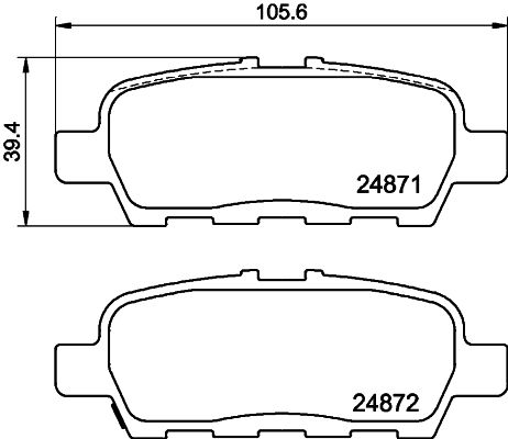 Brake Pad Set, disc brake MINTEX MDB3026