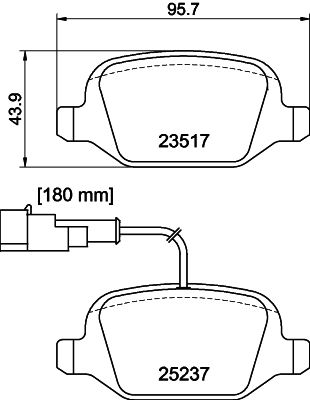 Комплект гальмівних накладок, дискове гальмо MINTEX MDB3213