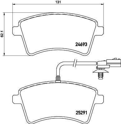 Brake Pad Set, disc brake MINTEX MDB3234