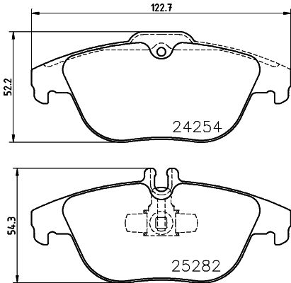 Комплект гальмівних накладок, дискове гальмо MINTEX MDB3247