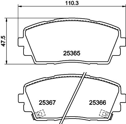 Brake Pad Set, disc brake MINTEX MDB3297