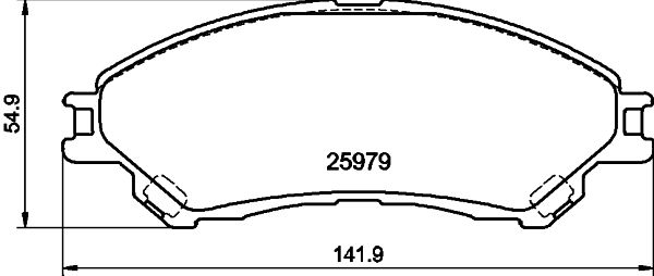 Stabdžių trinkelių rinkinys, diskinis stabdys MINTEX MDB3427