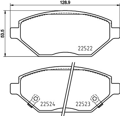 Комплект гальмівних накладок, дискове гальмо MINTEX MDB3937