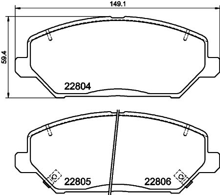 Brake Pad Set, disc brake MINTEX MDB4033