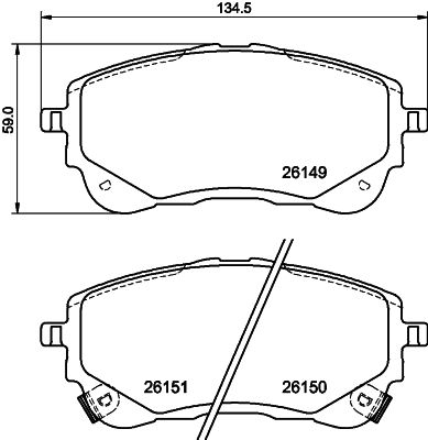 Комплект гальмівних накладок, дискове гальмо MINTEX MDB4200