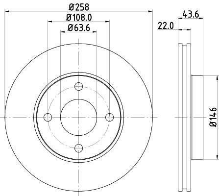 Brake Disc MINTEX MDC1030C