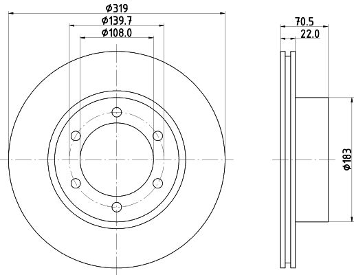 Brake Disc MINTEX MDC1375