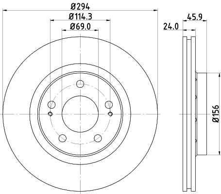 Brake Disc MINTEX MDC1385