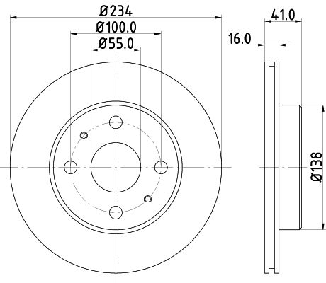 Brake Disc MINTEX MDC1400