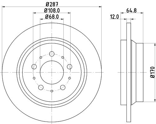 Brake Disc MINTEX MDC1434C