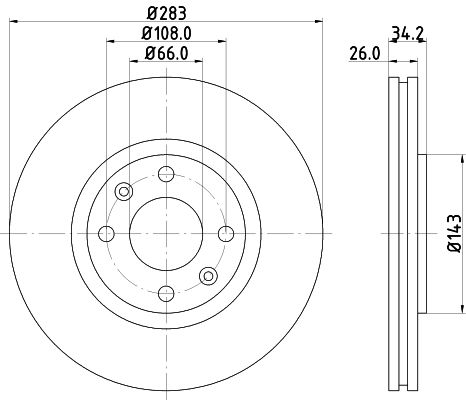 Brake Disc MINTEX MDC1492C