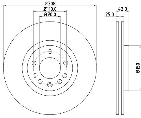 Brake Disc MINTEX MDC1500C