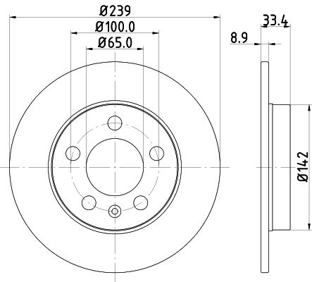 Brake Disc MINTEX MDC1515