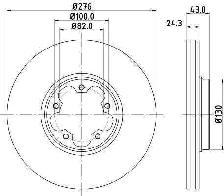 Brake Disc MINTEX MDC1527C