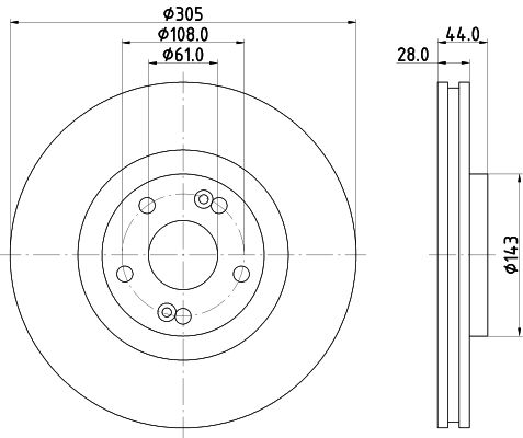 Brake Disc MINTEX MDC1532