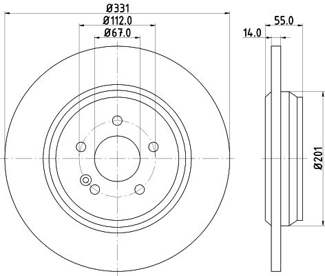 Brake Disc MINTEX MDC1544