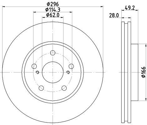 Brake Disc MINTEX MDC1564