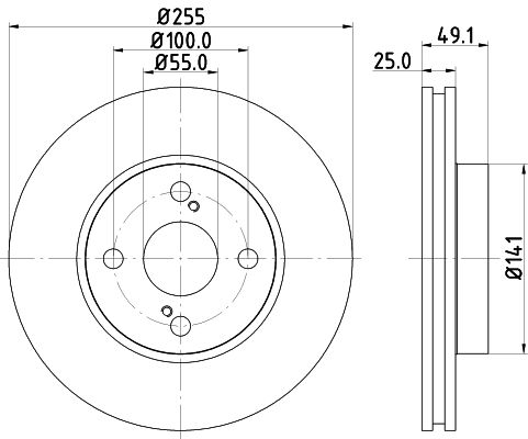 Brake Disc MINTEX MDC1586C