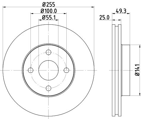 Brake Disc MINTEX MDC1587