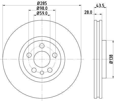 Brake Disc MINTEX MDC1598