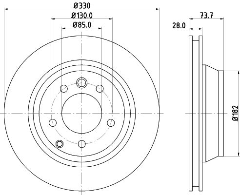 Brake Disc MINTEX MDC1612C