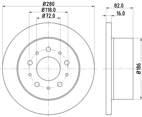 Brake Disc MINTEX MDC1650