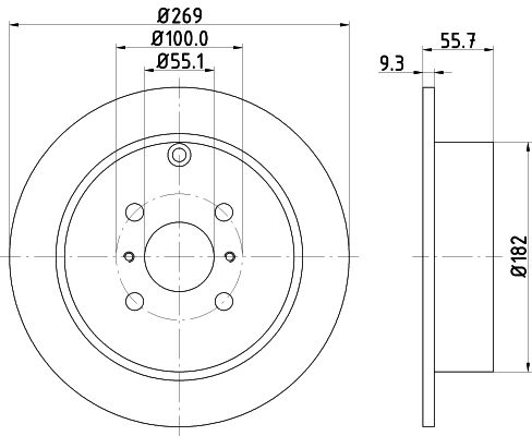 Brake Disc MINTEX MDC1655