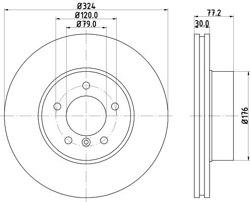 Brake Disc MINTEX MDC1659C