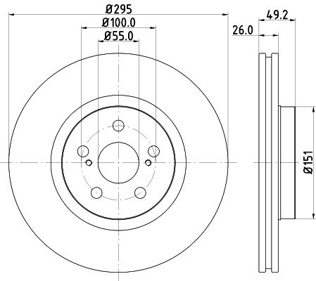 Гальмівний диск MINTEX MDC1695C