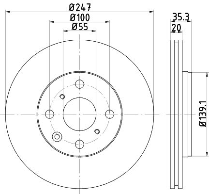 Brake Disc MINTEX MDC1733C