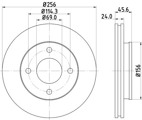 Brake Disc MINTEX MDC1753