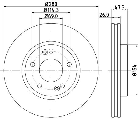 Brake Disc MINTEX MDC1780C