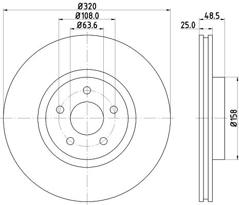 Brake Disc MINTEX MDC1800C