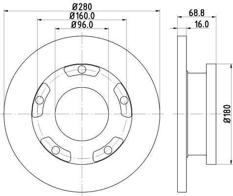 Brake Disc MINTEX MDC1808C