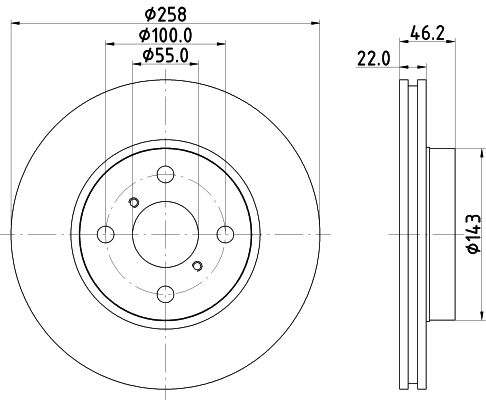 Brake Disc MINTEX MDC1832C