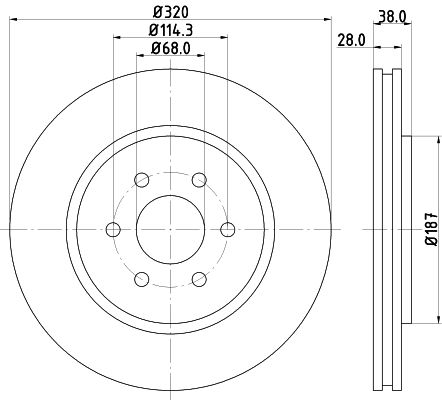 Brake Disc MINTEX MDC1834C