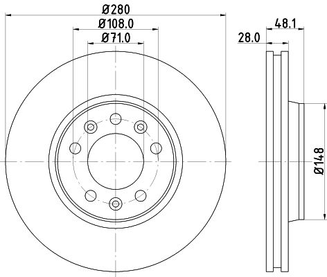 Brake Disc MINTEX MDC1844