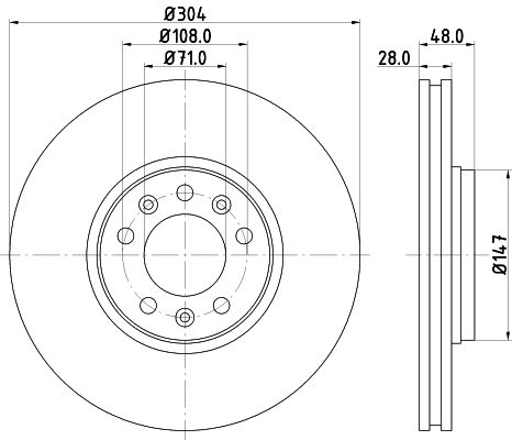 Brake Disc MINTEX MDC1848C