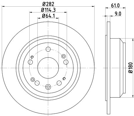 Brake Disc MINTEX MDC1858